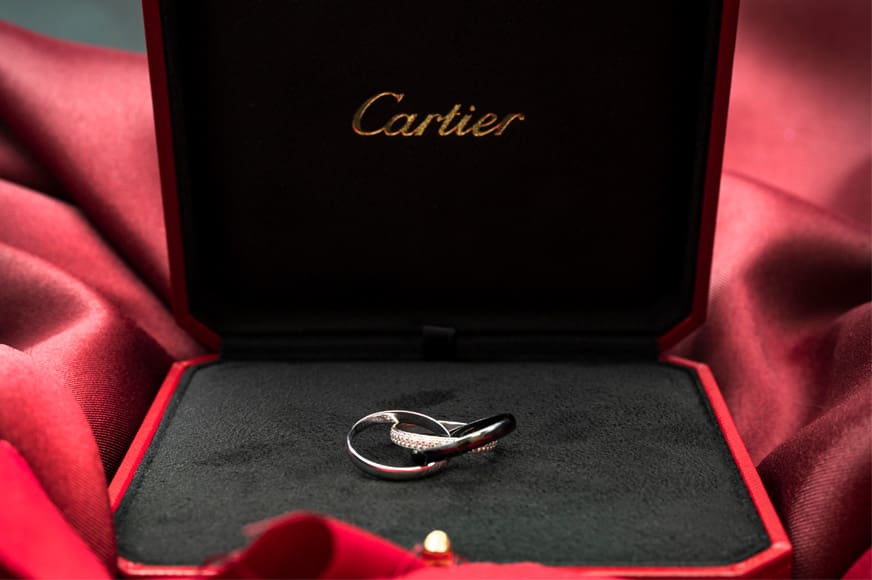 Suttons-How-to-ship-cartier White gold and ceramic trinity ring cartier